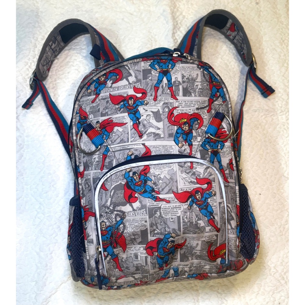 Pottery Barn Kids Mackenzie Superman Comic Backpack NO MONOGRAM NWOT‎